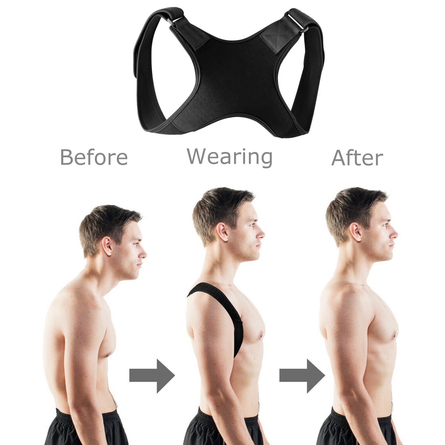 Magnetic Posture Corrector – Neck, Shoulder & Upper Back Support Brace